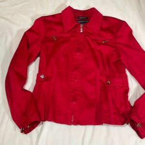 Jones New York Women’s Red Cropped Jacket Size Petite Small